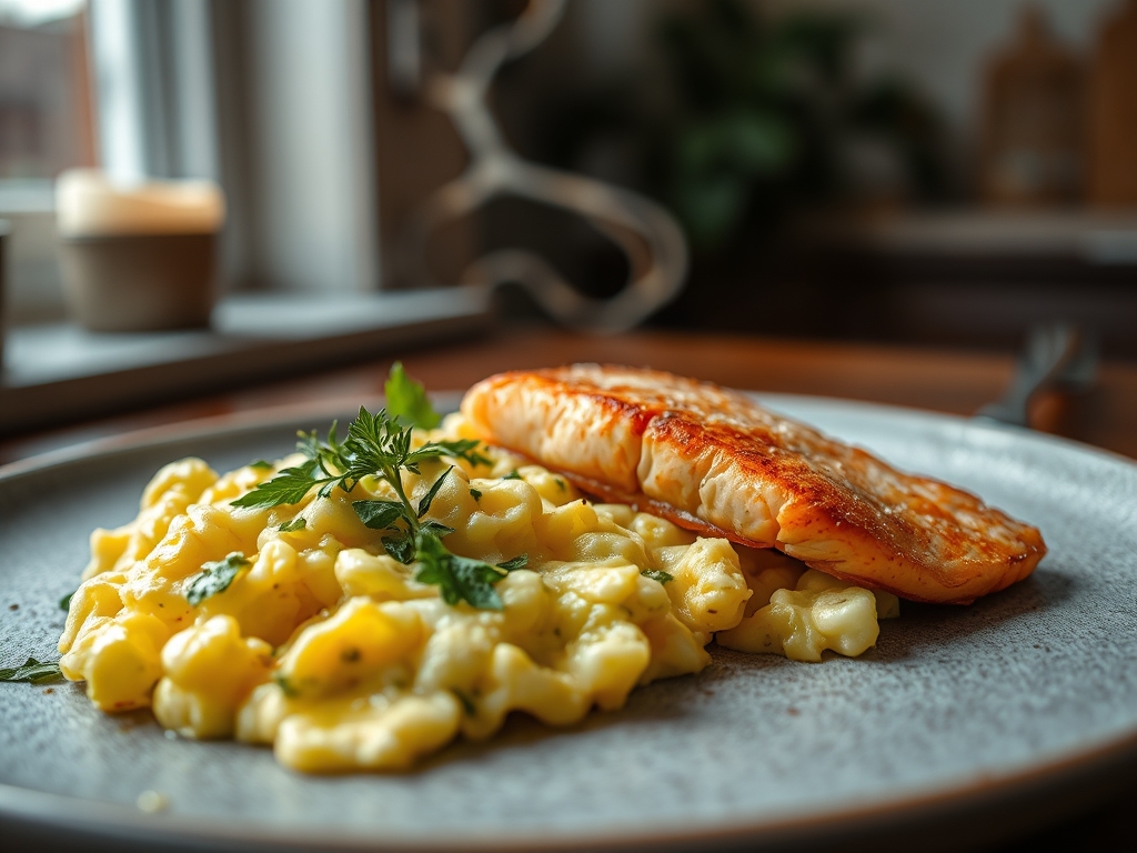 scrambled eggs and salmon recipes